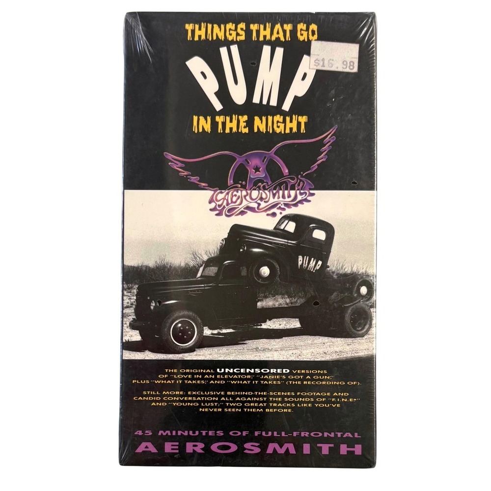 Aerosmith Things That Go Pump In The Night VHS 1990 Music Videos Uncensored NEW